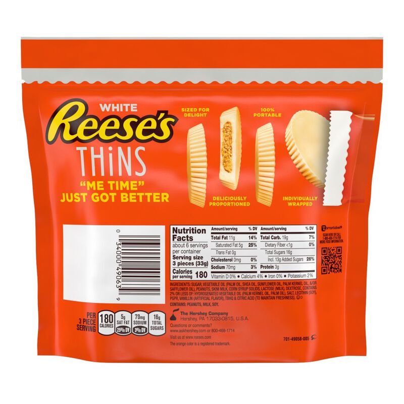 White Creme Peanut Butter Thins image number null