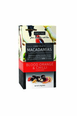 Artisan Dark Chocolate Blood Orange and Chilli Macadamia Gift Box