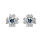 Symbolica Earrings Stud Clover Blue - SS Box image number null
