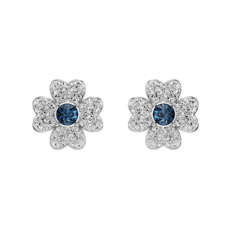Symbolica Earrings Stud Clover Blue - SS Box image number null