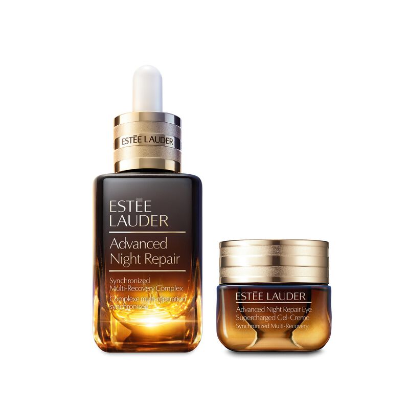 Advanced Night Repair Face Serum And Eye Supercharged Gel-Creme Set image number null
