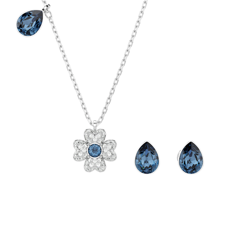 Symbolica Clover Blue Rhodium Set - SS Box image number null