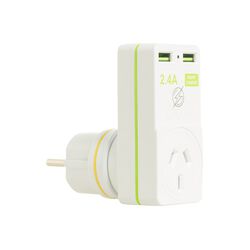 USB 2X2EU USB & Power Adaptor Home and Europe