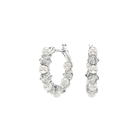 Matrix Earrings Pearl Hoop White - SS Box image number null