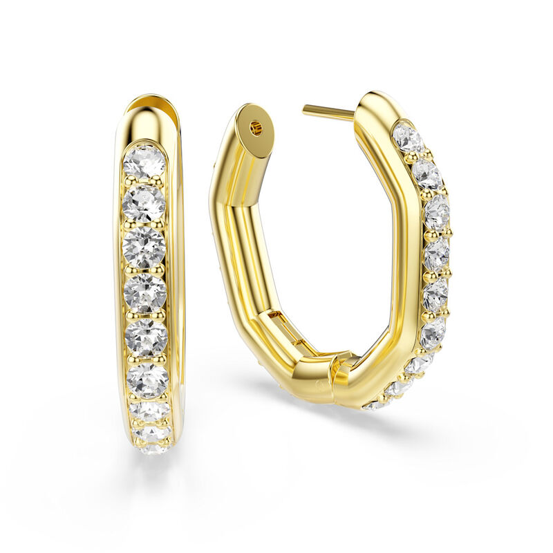 Dextera Hoop Octagon White Gold Earrings - SS Box image number null