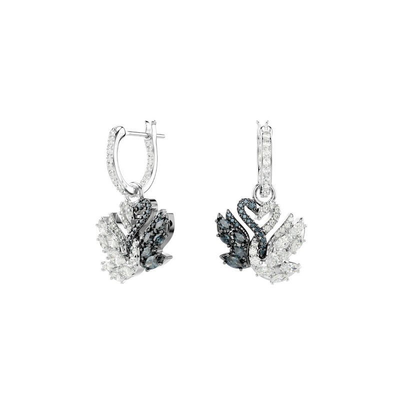 Swan White Drop Earrings image number null