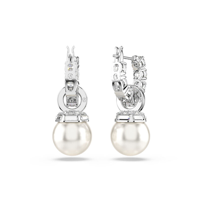 Matrix Earrings Pearl White Rhodium - SS Box image number null