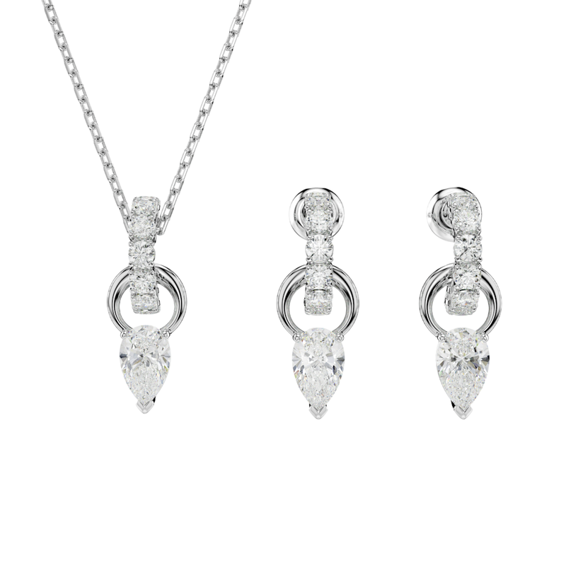 Mesmera Set White Rhodium Crystal - SS Box image number null