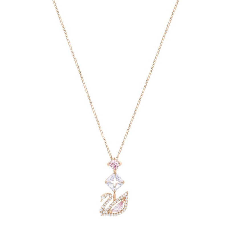 Dazzling Swan Necklace Rose Gold image number null