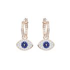 Duo Evil Eye Hoop Pierced Earrings image number null
