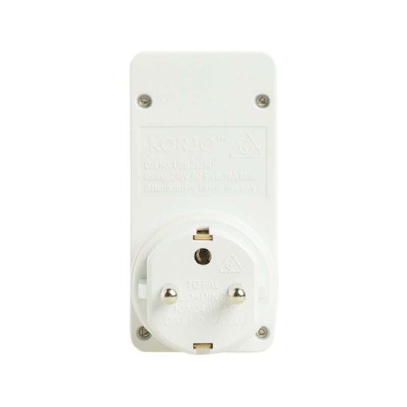 USB 2X2EU USB & Power Adaptor Home and Europe image number null