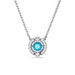 Sparkling Dc Lady Necklace Silver Blue