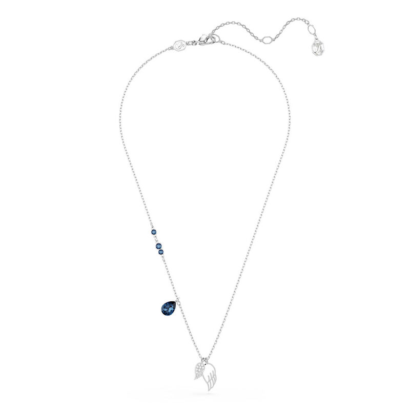 Symbolica Necklace Wing Blue Rhodium - SS Box image number null
