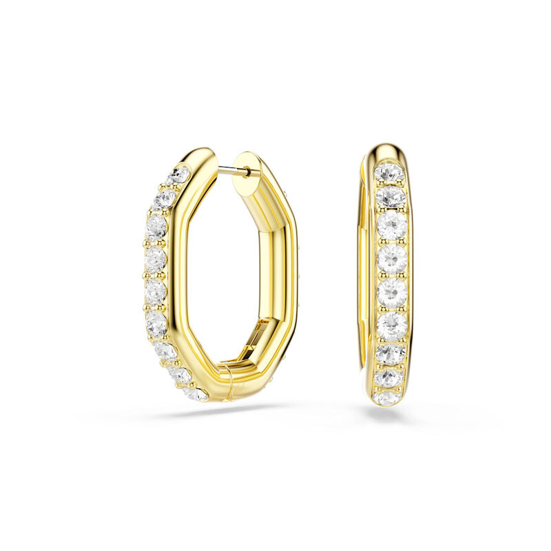 Dextera Hoop Octagon White Gold Earrings - SS Box image number null