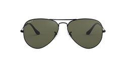 Sunglasses Aviator Black Green Crystal