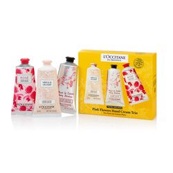 Pink Flowers Hand Cream Trio Set