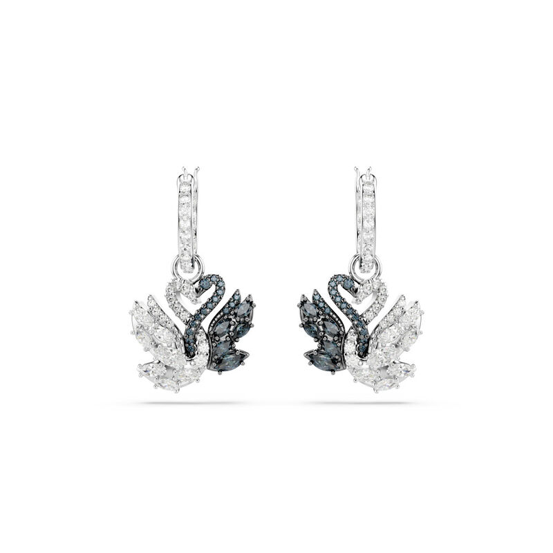 Swan White Drop Earrings image number null