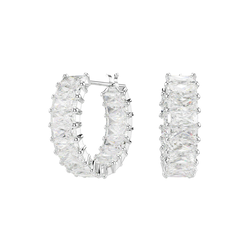 Matrix Earrings Mini Hoop White - SS Box