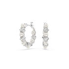 Matrix Earrings Pearl Hoop White - SS Box image number null