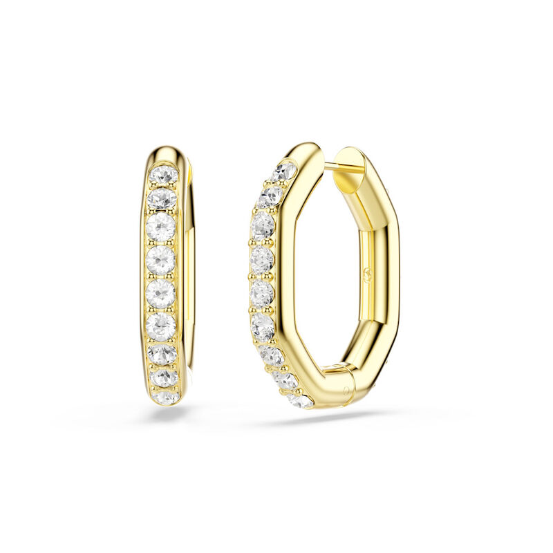 Dextera Hoop Octagon White Gold Earrings - SS Box image number null
