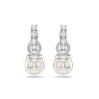 Matrix Earrings Pearl White Rhodium - SS Box image number null